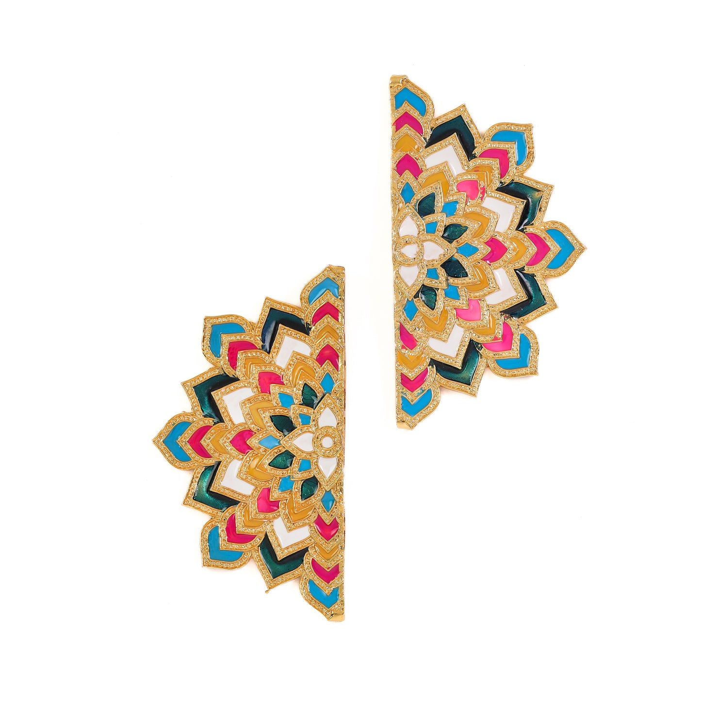 Ethereal Echoes: Colourful Enamel Earrings