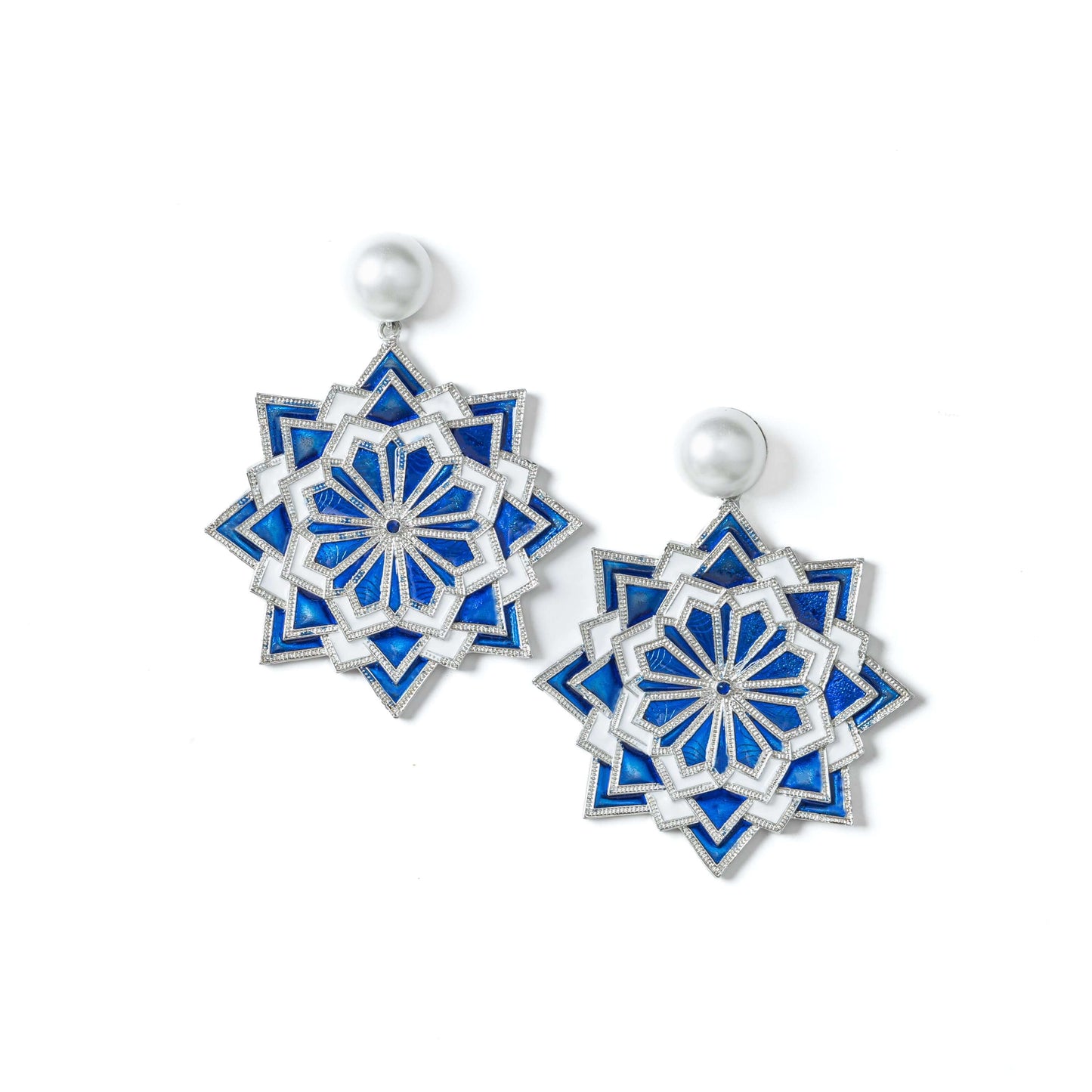 Mandala Art of Earrings : Astral Symphony Colour Enamel