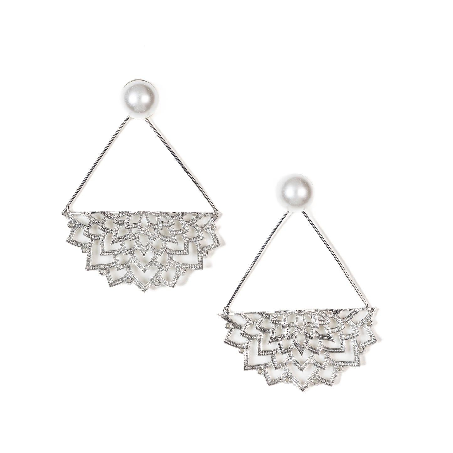 Blooming Boundaries, Mandala Art Earrings