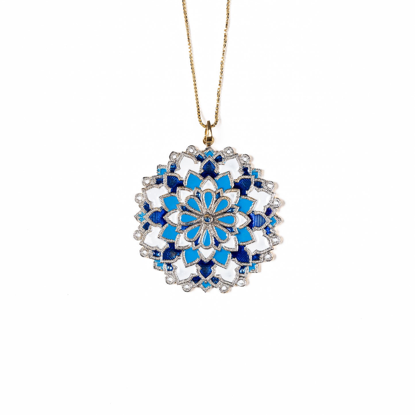 Blue Enamel Pendant : Flourishing Fancies Colour Enamel
