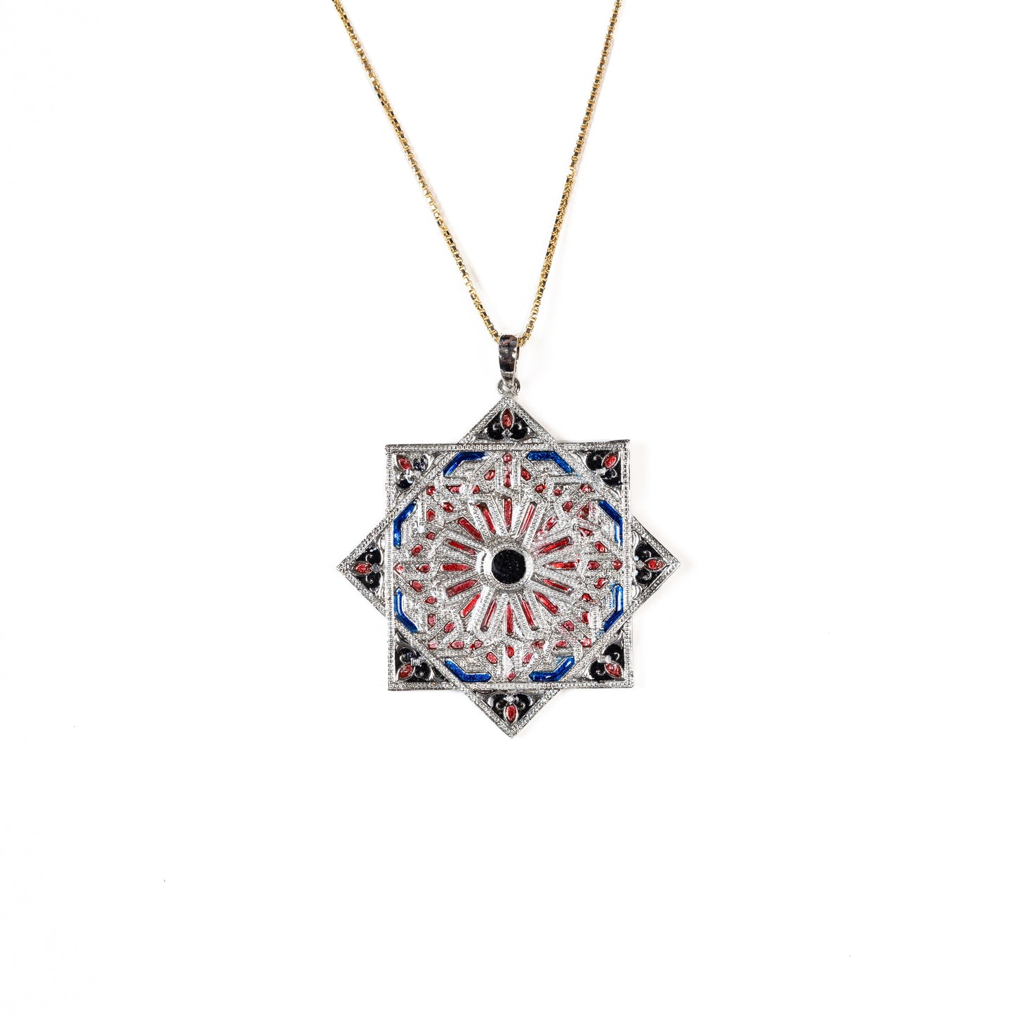 Costume Jewellery Pendants : Stellar Symmetry Colour Enamel Pendants