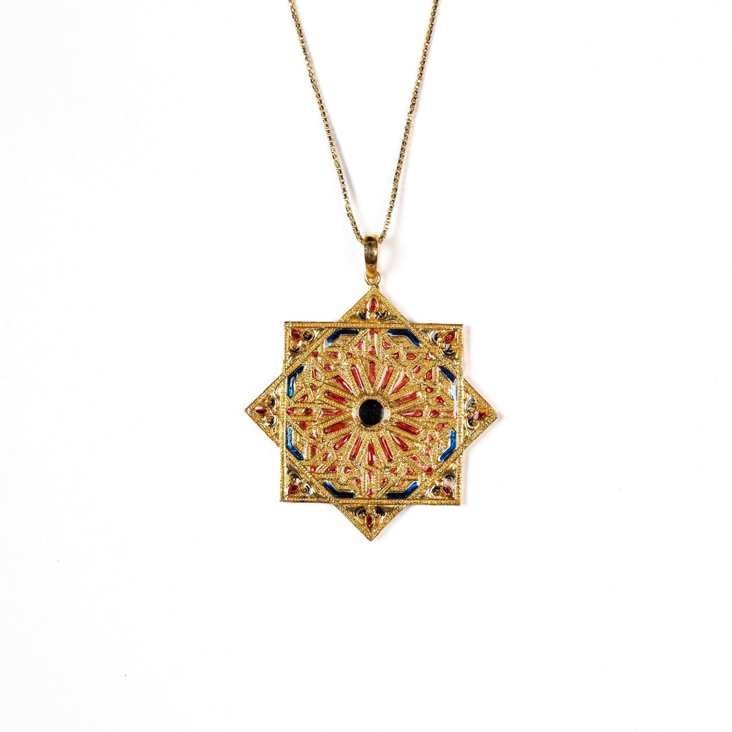 Costume Jewellery Pendants : Stellar Symmetry Colour Enamel Pendants