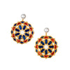 Mandala Earrings Designs : Angular Elegance Colorful Enamel Earrings