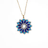 Blue enamel stunning mandala pendant