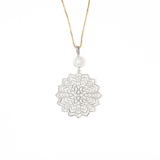 Ethereal Echoes, Mandala Art Pendant