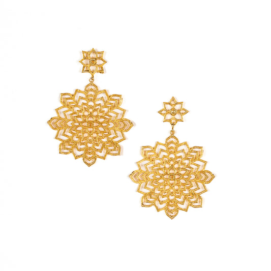 Ethereal Echoes, Mandala Art Earring