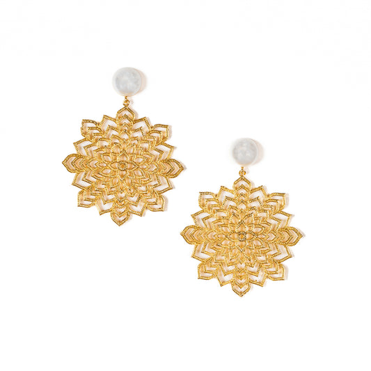 Ethereal Echoes, Mandala Art Earring