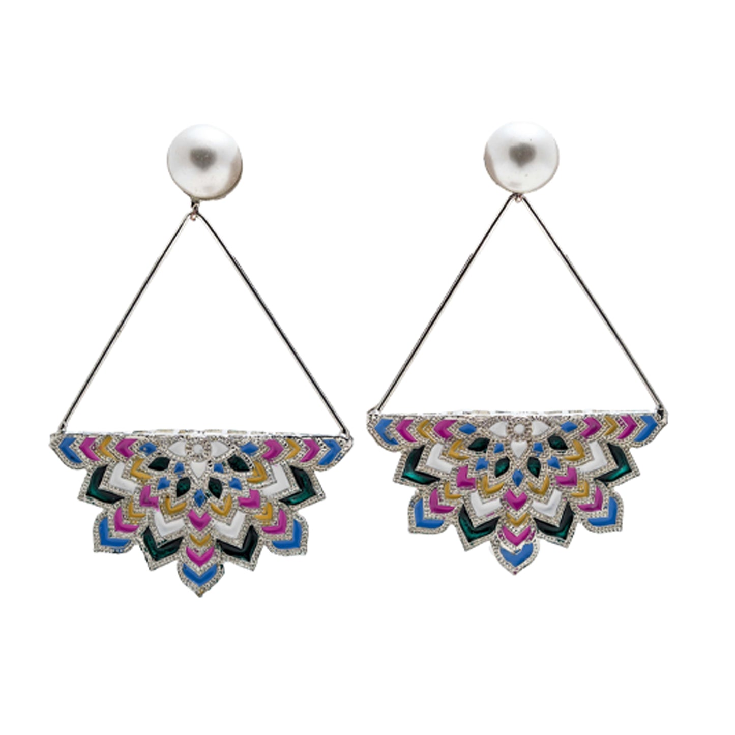Ethereal Echoes, Mandala Art Earring