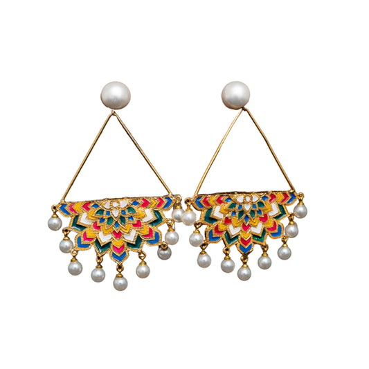 Ethereal Echoes, Mandala Art Earring