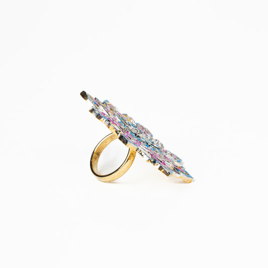 Ethereal Echoes, Mandala Art Ring