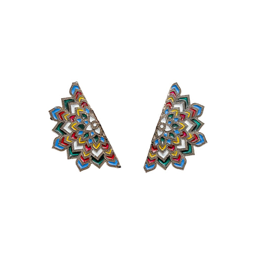 Ethereal Echoes, Mandala Art Earring