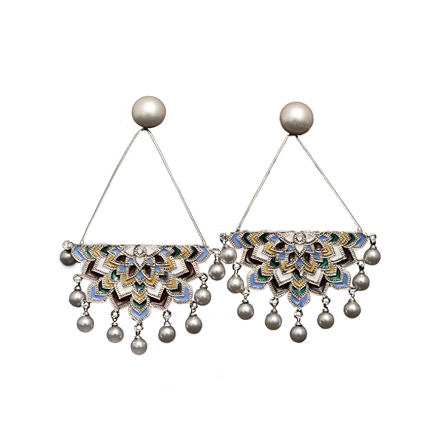 Ethereal Echoes, Mandala Art Earring