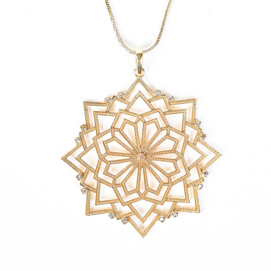 Astral Symphony, Mandala Art Pendant