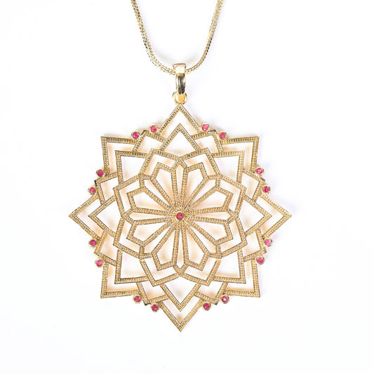 Astral Symphony, Mandala Art Pendant