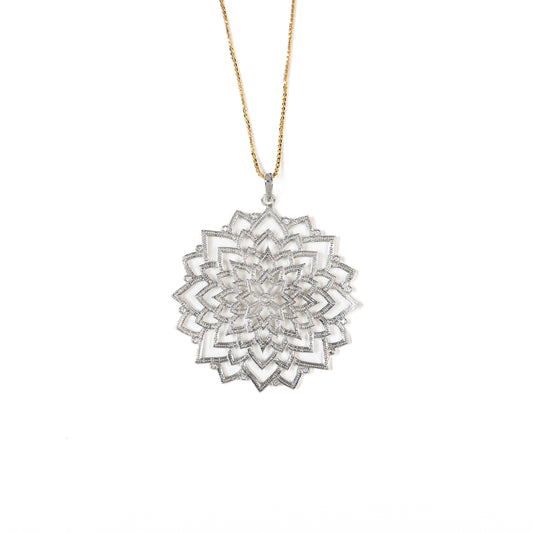 Blooming Boundaries, Mandala Art Pendant