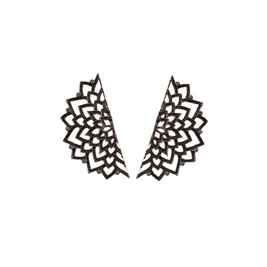 Blooming Boundaries, Mandala Art Earring