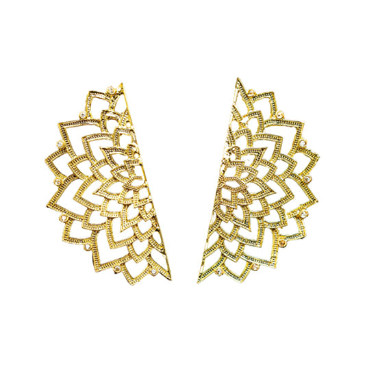 Blooming Boundaries, Mandala Art Earring