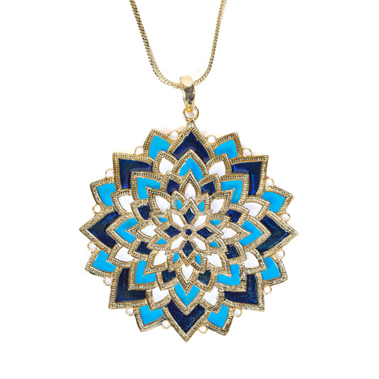 Blooming Boundaries, Mandala Art Pendant