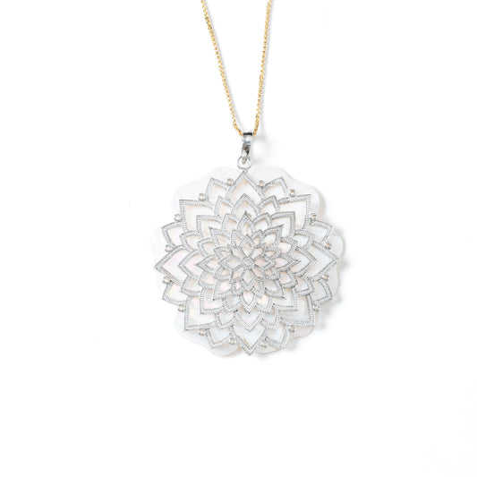 Blooming Boundaries, Mandala Art Pendant