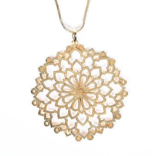 Flourishing Fancies, Mandala Art Pendant