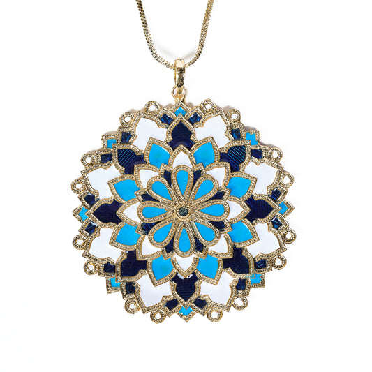 Flourishing Fancies, Mandala Art Pendant