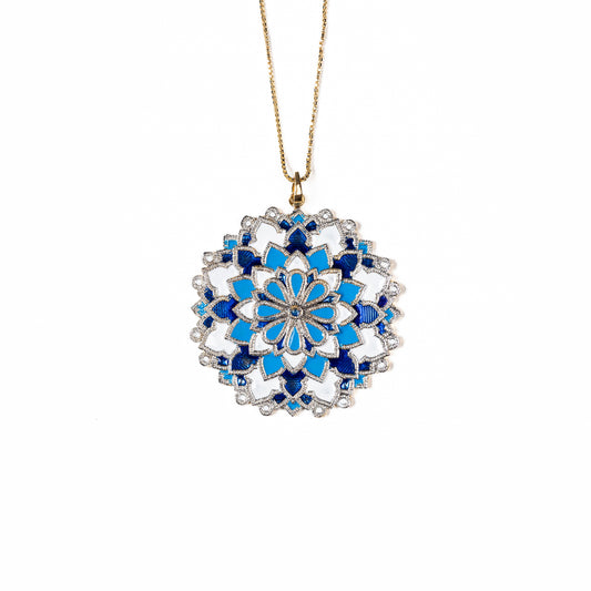 Flourishing Fancies, Mandala Art Pendant