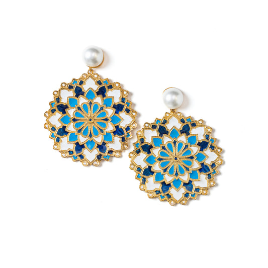 Flourishing Fancies, Mandala Art Earring