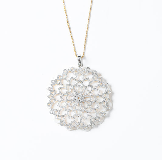 Flourishing Fancies, Mandala Art Pendant