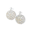 White Statement Earrings : Angular Elegance Mother of Pearl Earrings